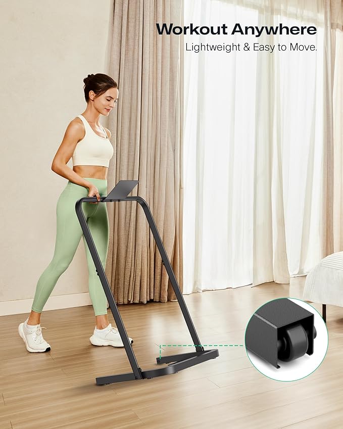 UREVO Walking Pad Handle Bar Only, Universal Compatible for Walking Pads 23.6'' Wide, Transform WalkingPad Into a Treadmill in Seconds, Easy Moving with Wheels, Quick Assembly, Sturdy Design, Black