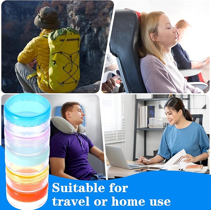Small Pill Organizer, 5 Pcs Mini Pill Box BPA Free Travel Pill Case Cute Portable Daily Pill Organizer for Pocket Purse Medicines Storage Container Cod Liver Oil Storage Box Earplug Case