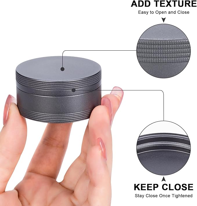 Daily Metal Pill Box Pill Case - Single Waterproof Travel Pill Container Round Aluminum Alloy Storage Medicine Organizer Multitool EDC Every Day for Vitamin, Fish Oil Gray Medium Size