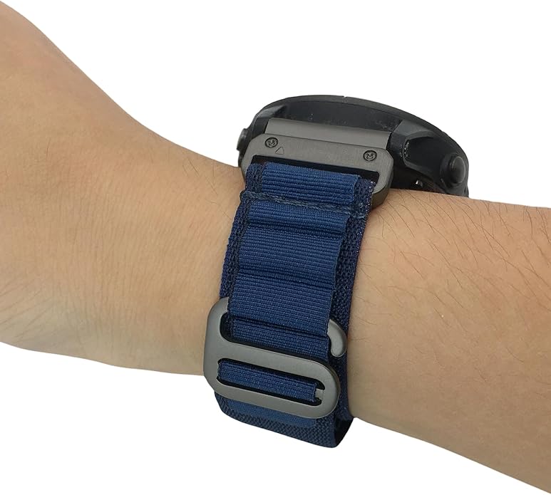 Custom Fit by Wrist Size, Small & Large Wrists, for Garmin Nylon Watch Band –– Compatible with QuickFit 20mm / 22mm / 26mm, Fenix 7, Instinct 2X, Forerunner, Epix, Tactix, MARQ, quatix, Approach