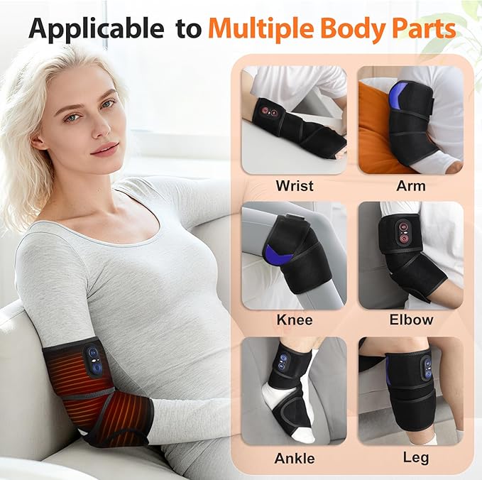 Cordless Heating Pad for Arm, Elbow, Wrist, Leg, Stomach, FSA Eligible HSA Approved Extra Long Portable Heated Brace Wrap with 3 Time Settings, 3 Heating Levels, Large Heating Area