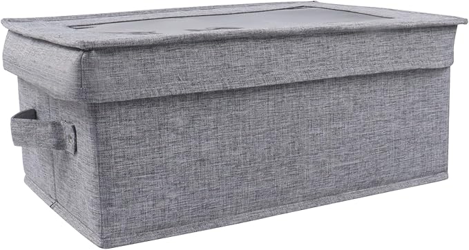 Linen First Aid Kit Supplies, First Aid Box with Organizer & Pill Bottles for Home & Travel