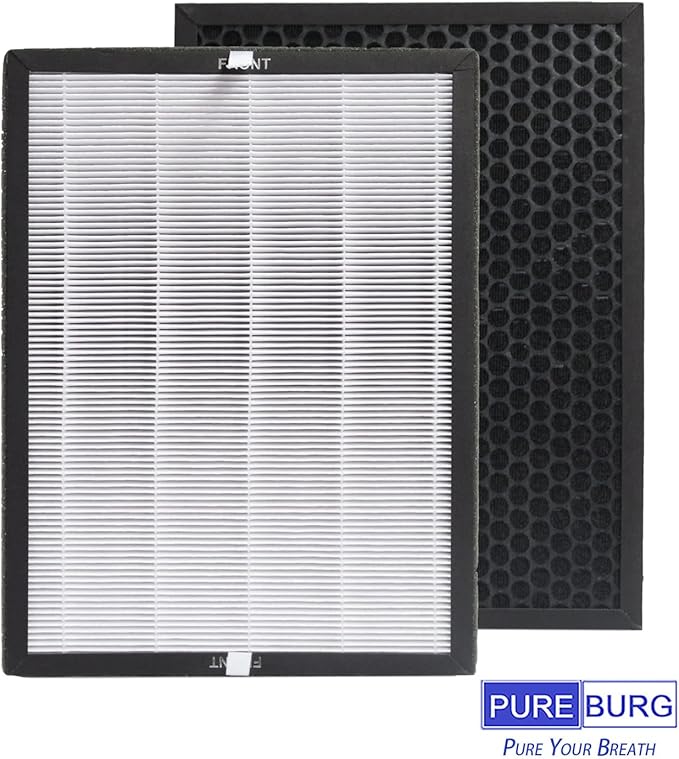 PUREBURG Replacement Filters Compatible with Air Choice AP-528 Air Purifier,2-Pack H13 True HEPA Pre-Filter, Air Clean Dust Pet-hair