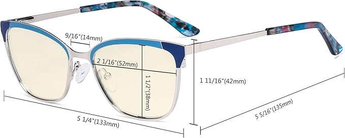 Eyekepper Ladies Butterfly Design Blue Light Glasses - Computer Screen Eyegalsses Women
