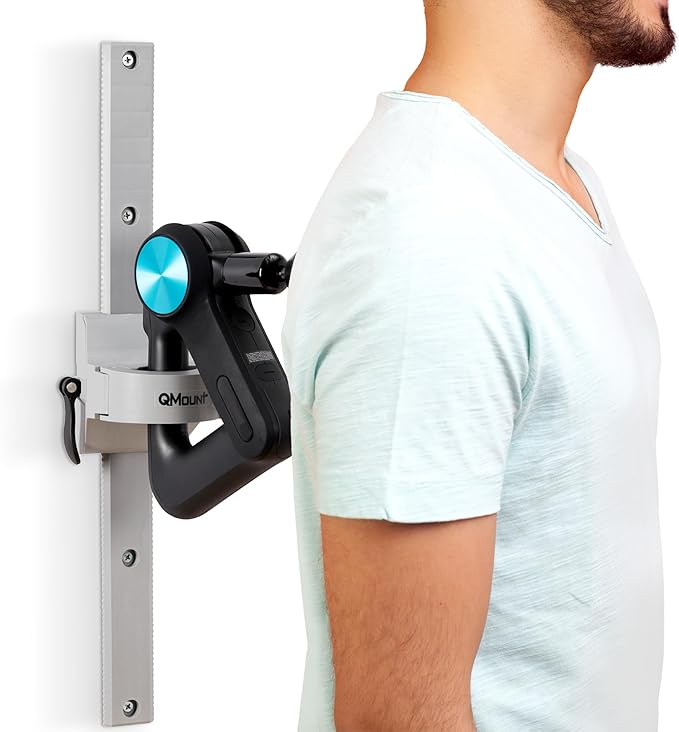 Massage Gun Holder & Wall Mount - Hands-Free for Full Body Muscle Recovery - Fully Adjustable Massage Gun Wall Mount - Heavy Duty Nylon Body, No Slip, Supports Deep Massaging