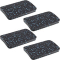 Exercise Equipment Mat Pads - 4 PCS Rubber Anti-Vibration Pads for Stationary Bike and Rower - Rectangular Floor Protector for Hardwood Floors - 4.7"x3.2"x0.5"