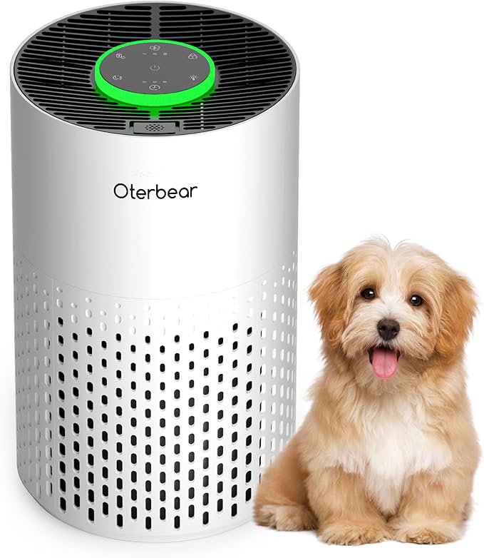 Air Purifiers for Home Bedroom Up to 1250 Ft² - HEPA Air Purifier with Aroma & Sleep Mode - 24dB Small Room Air Purifier for Allergies, Smoke, Dust, Pollen, Pet Dander,4000B,White