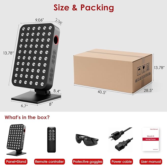 Red Light Therapy Panel 300W 60pcs Dual-Chip 4 Bands LED Light Therapy Red Infrared Blue Green 660nm 850nm 455nm 528nm, High Irradiance, Touch Screen Controller, Ideal for Body, Face, Skincare, Sleep