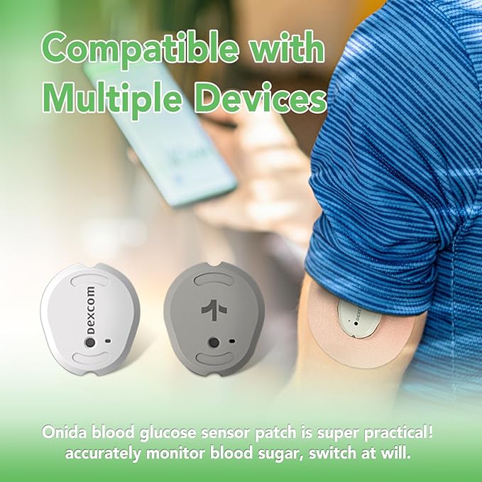 Onida Dexcom G7 Adhesive Patches 20PCS Over Patches for Dexcom G7 & Stelo CGM,Pre-Cut Adhesive Overpatches Waterproof, Continuous Glucose Monitor Sensor Cover