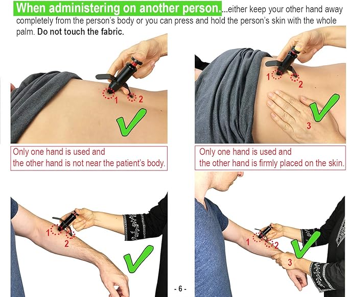 Trigger Point Stimulator Tool - Electric Current Sensation with No Needles No Battery (2 Packs)