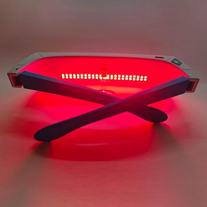 Red Light Therapy Glasses 670nm – UV-Free Wearable Light for Eye Comfort, Visual Wellness & Relaxation – Rechargeable, Adjustable Timers, Gentle Non-Invasive Red LED Glasses