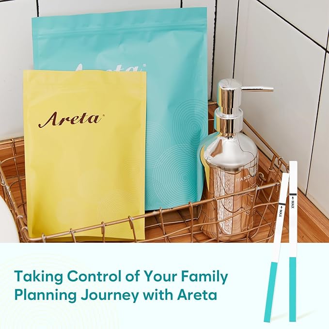 Areta Ovulation Test Strips Kit: 30 Tests | Accurate & Reliable for Women | Fast & Convenient Fertility Tracking | High Accuracy Ovulation Test Kit | Expiration Date 07/11/2026