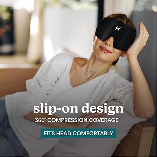 Homedics Hot & Cold Gel Head Cap, Headache Relief, Sinus, Stress, Tension Relief Compress – Heat or Ice Therapy for Migraines & Soreness – Soft Stretch Fabric, Contoured Design for Head, Eyes & Ears