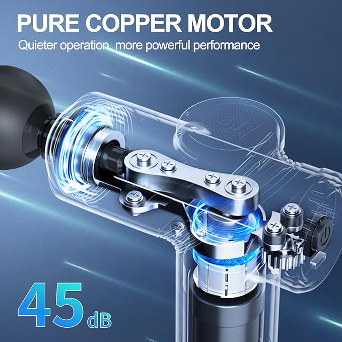 Massage Gun Deep Tissue Electric Massagers Mini Massage Gun Travel with 4 Massage Heads Muscle Percussion Massager Gun Gift for Women and Men, Black