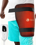 Hip Heating Pad Large, CooCoCo FSA Eligible Heating Pad for Hip Pain, HSA Approved Heated Hip Brace for Sciatica Pain Relief, Hot Physical Therapy for Back/Thigh/Buttock Electric Heat Pad