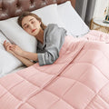 CYMULA Weighted Blanket for Adults (15lbs 48"x72" Twin Size) - Cooling Breathable Heavy Blankets for Summer Winter - Ultra Microfiber Soft Comfort Throw with Glass Beads - Gifts for Men/Women