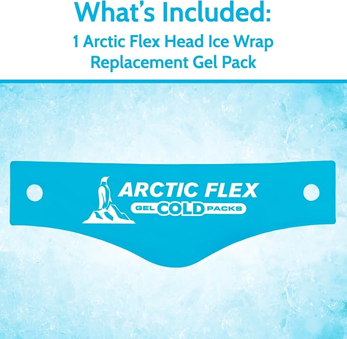 Arctic Flex Gel Replacement Packs - Reusable Ice Packs for Head, Injuries, Pain Relief & Swelling - Flexible Therapy Wrap - Athletic, Women, Men
