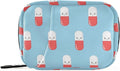 Naanle Cute Pink Pill Box 7 Day Case Bag Travel Organizer with Zipper Portable Weekly Compact Size for Vitamin Supplement Holder A Cartoon Blue 4.6 x 3.14 x 1.88 Inch 0.12 kilograms