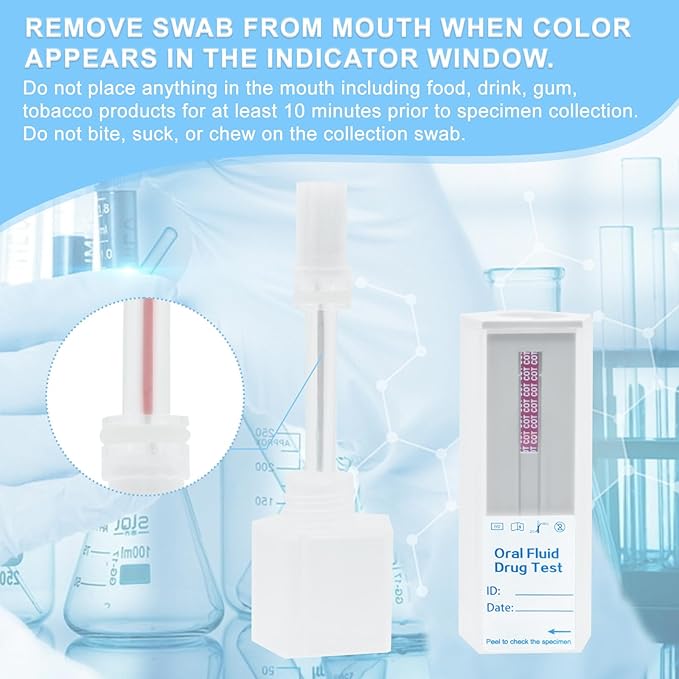 Single Panel Cotinine(COT) Saliva Oral Fluid Test Kit, Nicotine Metabolite Home Rapid Detection, Nicotine Testing Kit at Home, Highly Sensitive and 99% Accurate Results in 10 Minutes, 30ng/mL, 6Pack