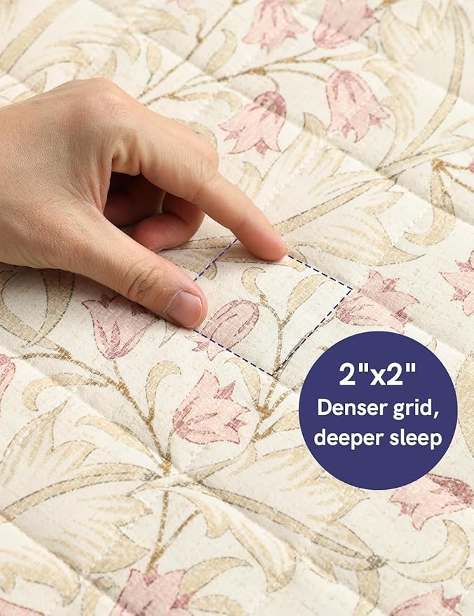 YnM 20lbs Weighted Blanket for Adults, Linen Heavy Bed Throw Blanket with Cooling Glass Beads for All Season Use, Ideal for ~190lbs (60x80 Inches, Queen, Campanula)