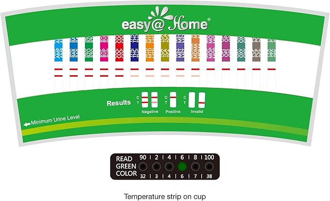 Easy@Home 12 Panel Drug Test Cup Kit with Temperature Strip-Testing OPI2000, THC, COC, MET/mAMP, OXY, AMP, BAR, BZO, MTD, MDMA, PCP, TCA- Instant Urine Test- ECDOA-7124-5 Pack