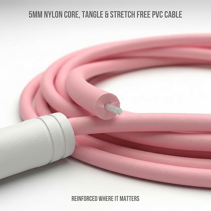 Elevate Rope Professional Beaded Jump Rope - 3m Adjustable, Quality Beads & Poly Cord - For Freestyle, Cardio & Tricks - All Levels & Indoor/Outdoor Use