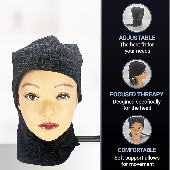 Head Wrap Ice Cap for Cryotherapy Unit - Pad Only for Circulating Ice Machine for Cranial Surgery, Head Injury
