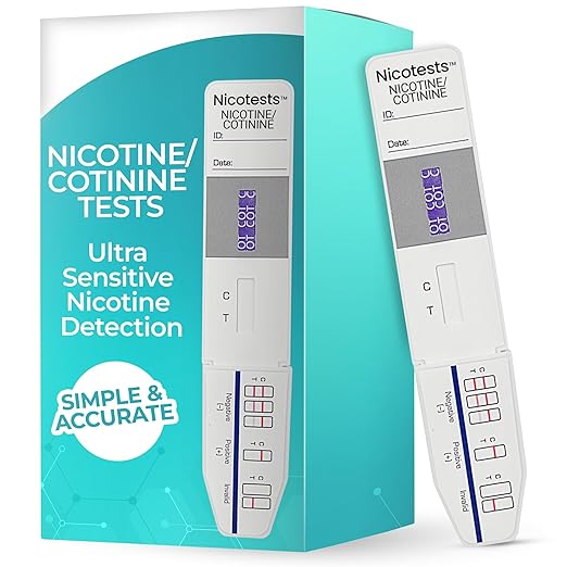 Most Sensitive Available - 10 ng - Nicotine Urine Test: 5 Test Package from NicoTests®
