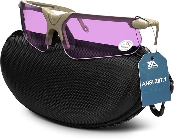 xaegistac Shooting Glasses with Case Anti Fog Hunting Safety Glasses for Adults