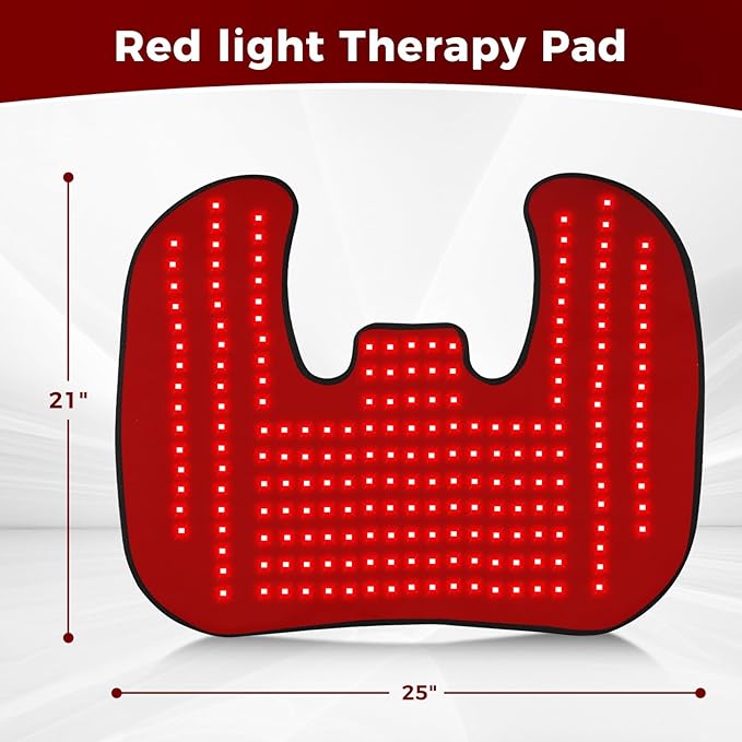 Red Light Therapy for Neck and Shoulder Heating Pad, Red Light Therapy Mat for Body with 660nm & 850nm, 210 LEDs redlight with Adjustable Timer & Intensity, Gifts for Women, Men, and Pets