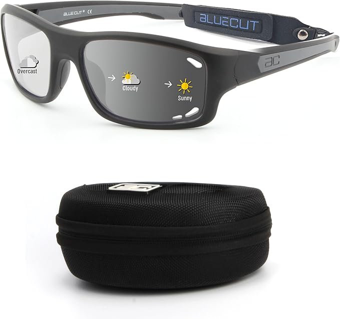 BLUE CUT Sports Protection Goggles, Photochromic Lenses Safety Glasses for Basketball, Pickleball Indoor Outdoor Sports
