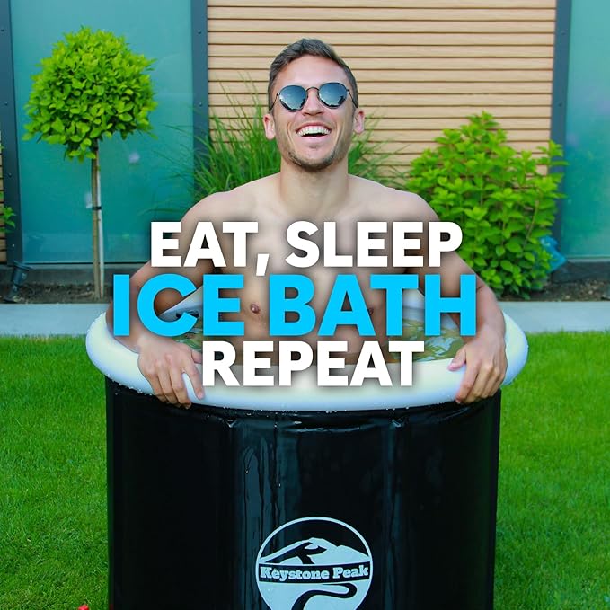 Cold Plunge Tub – Portable Ice Bath Tub for Athletes & Adults – Inflatable Bathtub for Cold Water Therapy, Sports Recovery & Wellness – Outdoor & Indoor Use – 5-Year Assurance
