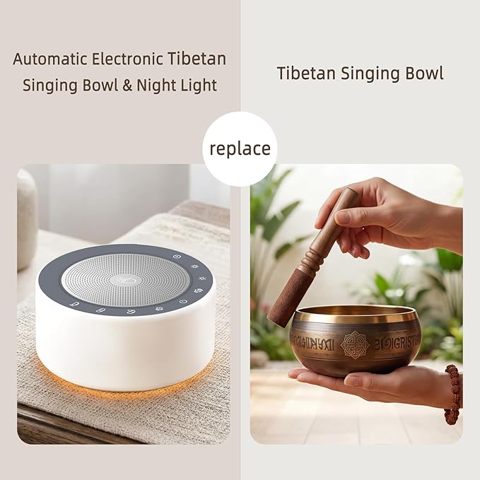 Kipcush White Noise Machine with Night Light – Nursery Sound Machine with Soft Non-Glare Lamp, 30 Soothing Sounds, 8 Color Lights, Up to 8-Hour Timer for Baby & Adults