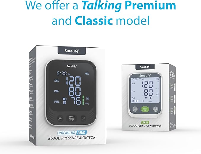 SureLife Premium Arm Blood Pressure Monitor with Universal Size Arm Cuff