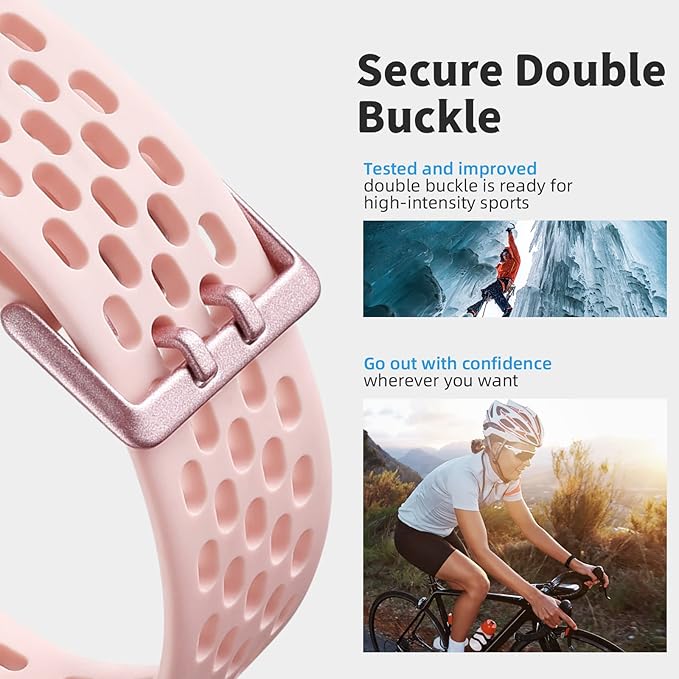 Replacement Bands Compatible with Fitbit Charge 5/ Charge 6 for Women Men, Soft Breathable Sports Bracelet Adjustable Waterproof Wristbands Accessories for Fitbit Charge 5 Bands/Charge 6 Bands, Pink