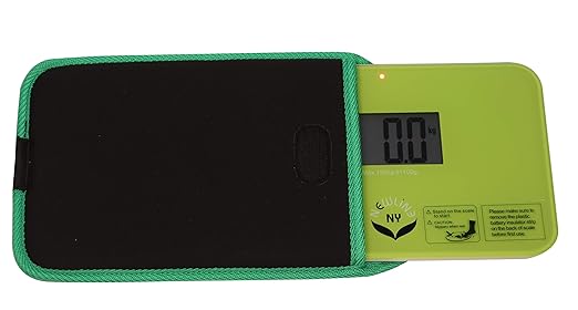 NewlineNY Step-on Super Mini Smallest Travel Bathroom Scale with Protection Sleeve: SBB0638SM-GN Green + Case Cover