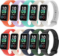Lepmok [10-Pack] Replacement Silicone Wristbands for Amazfit Band 7 Fitness & Health Tracker, Women Men