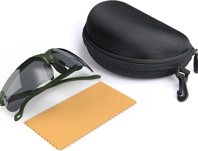 xaegistac Shooting Glasses with Case Anti Fog Hunting Safety Glasses for Adults