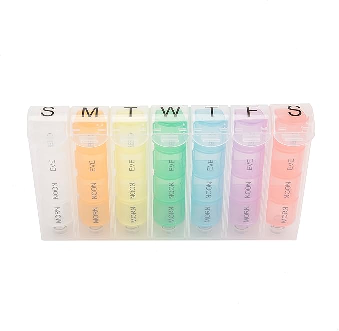 Travelon 7 Day Pill Organizer, Colored