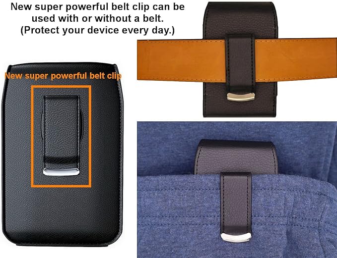 Classic Premium Pouch Case with Belt Clip for Freestyle Libre 2 (Continuous Glucose Monitors) (V1-Black)