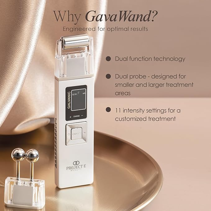 Project E Beauty Portable Rechargeable Galvanic Device | Skin Care Reduce Wrinkles Skin Tightening Firming Fine Lines Desincrustation Deep Pore Cleansing Rejuvenation Device