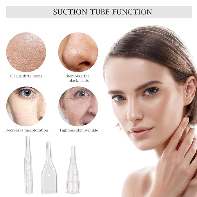 3 in 1 Diamond Microdermabrasion Machine, Professional Microdermabrasion Device with Vacuum Spray, Beauty Facial Skin Care Dermabrasion Equipment for Salon Personal Home Use