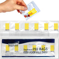 Mansung M 600 Bags/Yellow, Heat Seal Pill Bags, Suite, Sorter Organizer for Medication, Food Safe, BPA Free Heat Seal Bag pouche Pack Organizer Dispenser kit Daily Blister Packs Use with Tray, AM PM