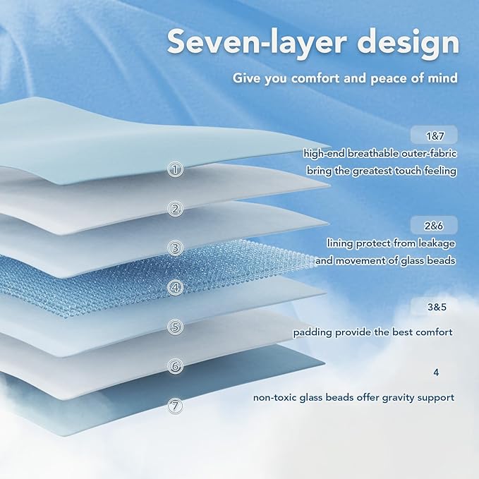 Topcee Weighted Blanket for Adults (20 lbs, 60" x 80") Queen Size Soft Cooling Heavy Blanket Sleeping, Apply to 190-210 lbs Body, Thick Breathable Blanket with Glass Bead, Easy Care