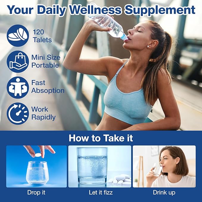 Hydrogen Water Tablets with Magnesium -12 PPM Hydrogen Tablets for Drinking Water Molecular Hydrogen Water H2 Tabs Supplement for Cognitive Cellular Health