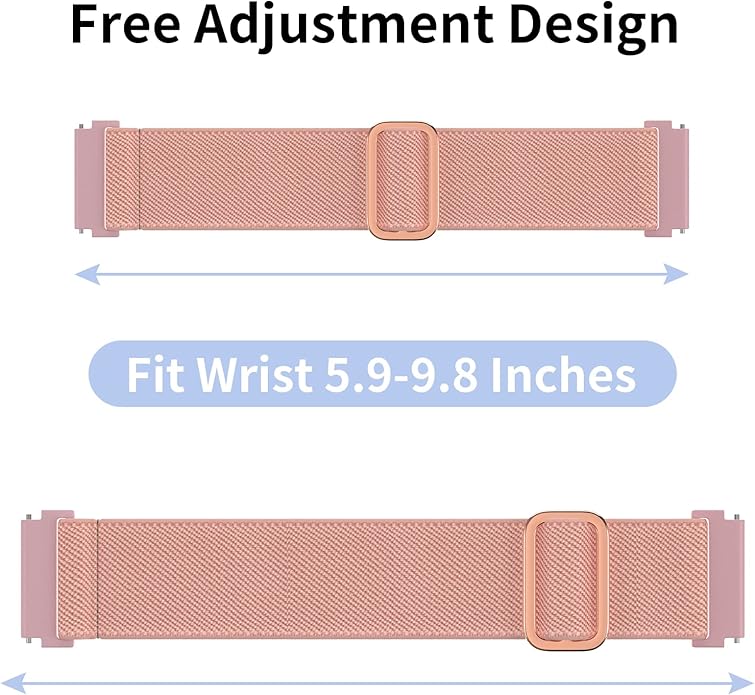 Elastic Bands Compatible for Fitbit Blaze for Men Women, Nylon Adjustable Stretchy Loop Braided Straps with Metal Frame Compatible for Fitbit Blaze Bands for Women Men