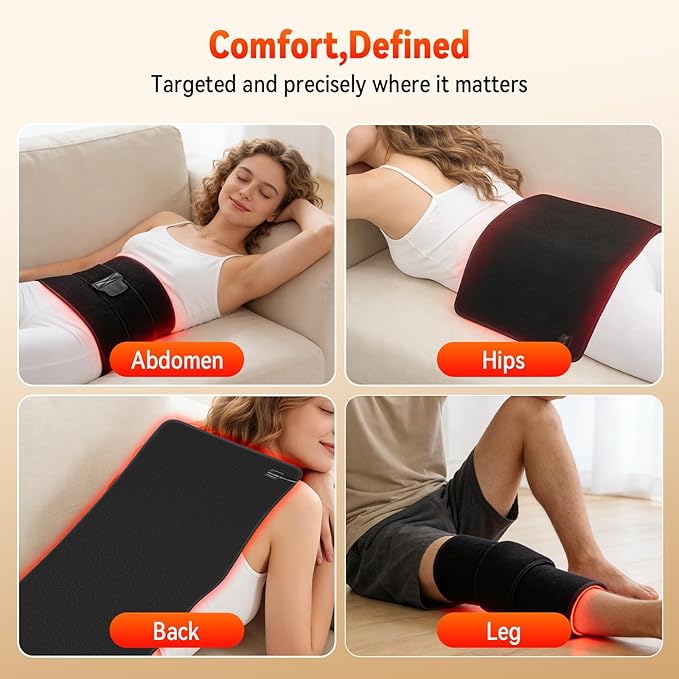 253 LEDs Red Light Therapy Mat for Full Body, 24" x 12" TPU Infrared Light Therapy, 3-in-1 LEDs (660nm & 850nm) Premium Foldable Mat with Timer Controller & Pulse Modes for Home Use, 48W