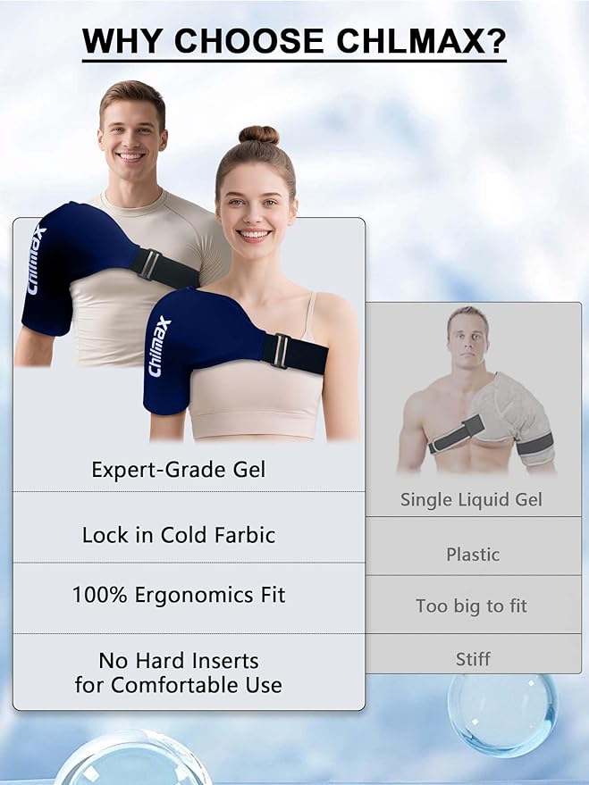 Shoulder Ice Pack Wrap, Reusable Hot and Cold Therapy Compression Wrap for Rotator Cuff, Arm, and Shoulder Periarthritis Pain Relief, Fatigue Reduction,Post-Surgical Rehabilitation