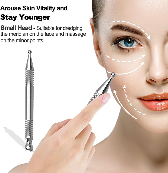 TMJ Relief Acupressure Tool – Stainless Steel Acupuncture Pen for Jaw Clenching, Facial Reflexology & Full Body Trigger Point Massage