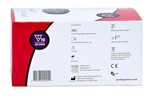 PTS Diagnostics A1C Now+ Multi-Test Blood Glucose Monitor (10 tests/box)